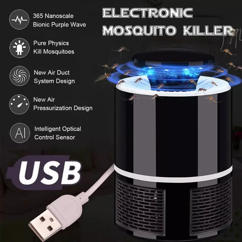 Mosquito Trap Lamp UV LED Insect Killer with Suction Fan