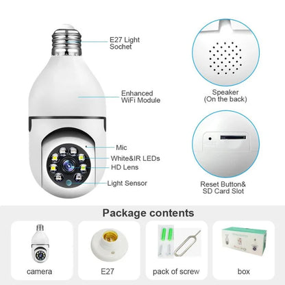Speed-X Bulb Camera 360° Panoramic Security Camera