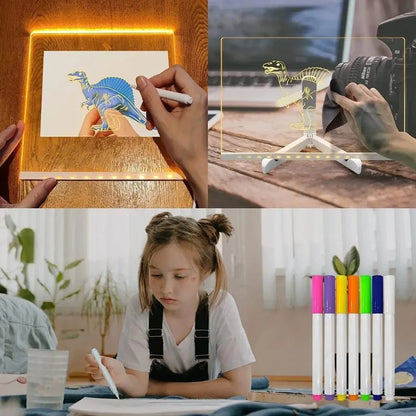 6x6 Inches LED Acrylic Writing Board