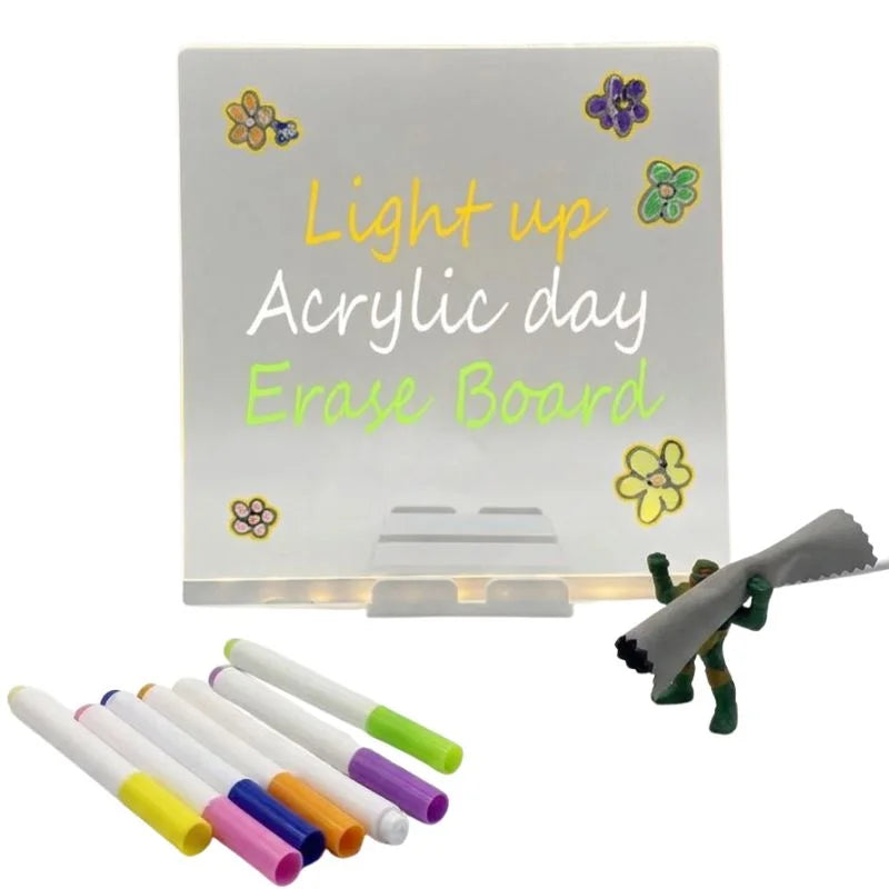 6x6 Inches LED Acrylic Writing Board