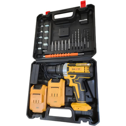 Cordless Drill Machine Kit with 2  Batteries  & 26 Accessories