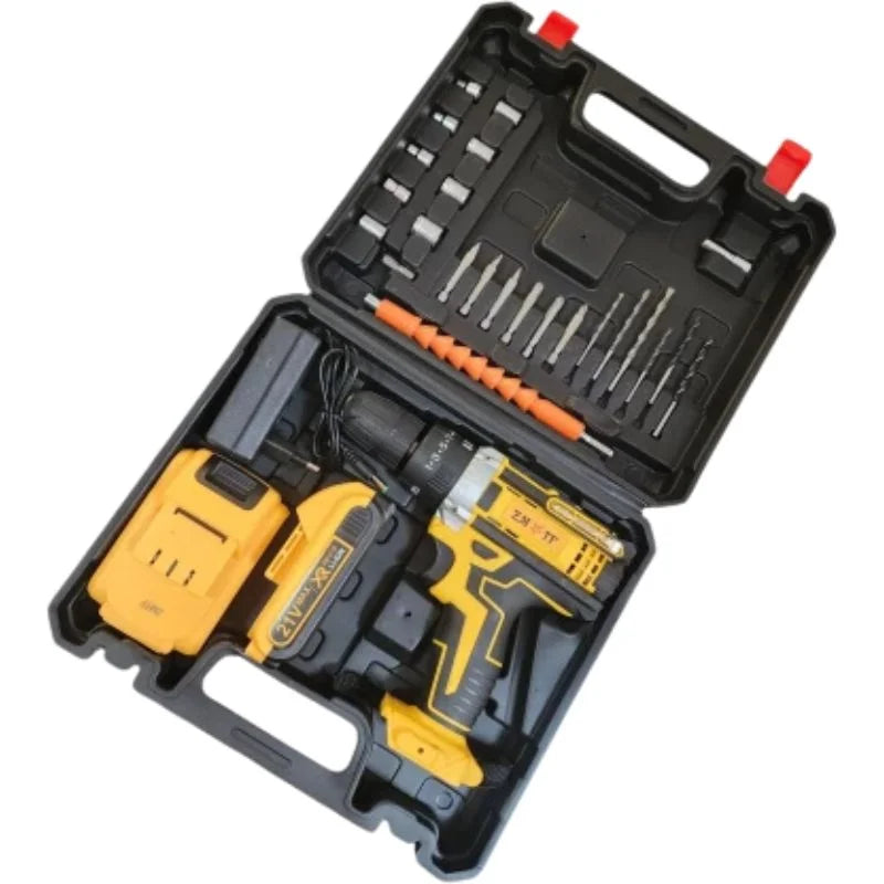 Cordless Drill Machine Kit with 2  Batteries  & 26 Accessories